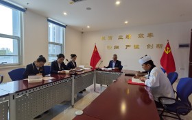 天缘航旅伊宁分公司党支部开展学习习近平新时代中国特色社会主义思想主题教育读书会